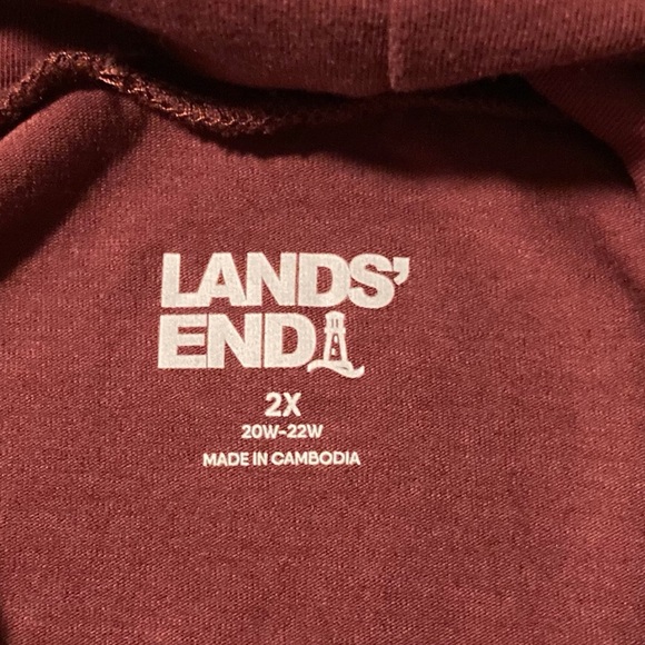 Lands' End Burgundy Turtleneck | Size 2X (20W-22W) | Fall | Winter | Holiday - Picture 4 of 7